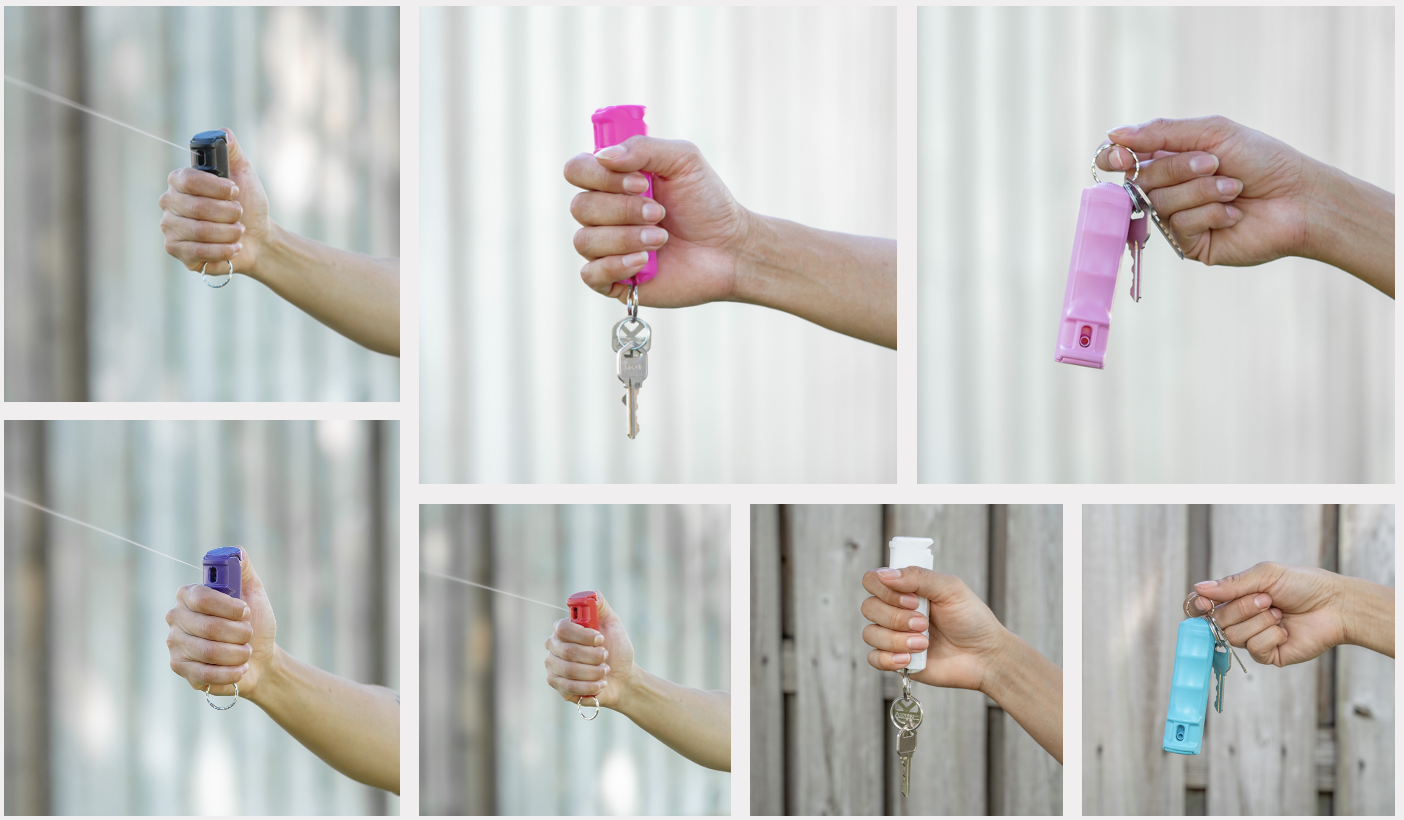 Flip Top Pepper Spray Keychains